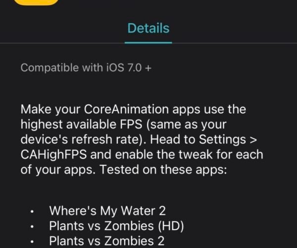 CAHighFPS puede forzar velocidades de cuadro más altas en algunos juegos de iPhone con un límite de 30 fps