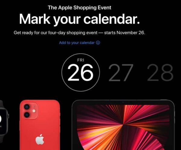 Apple ofrece una tarjeta de regalo de hasta $ 200 en la compra de iPhone, Mac y iPads para Black Friday y Cyber ​​Monday